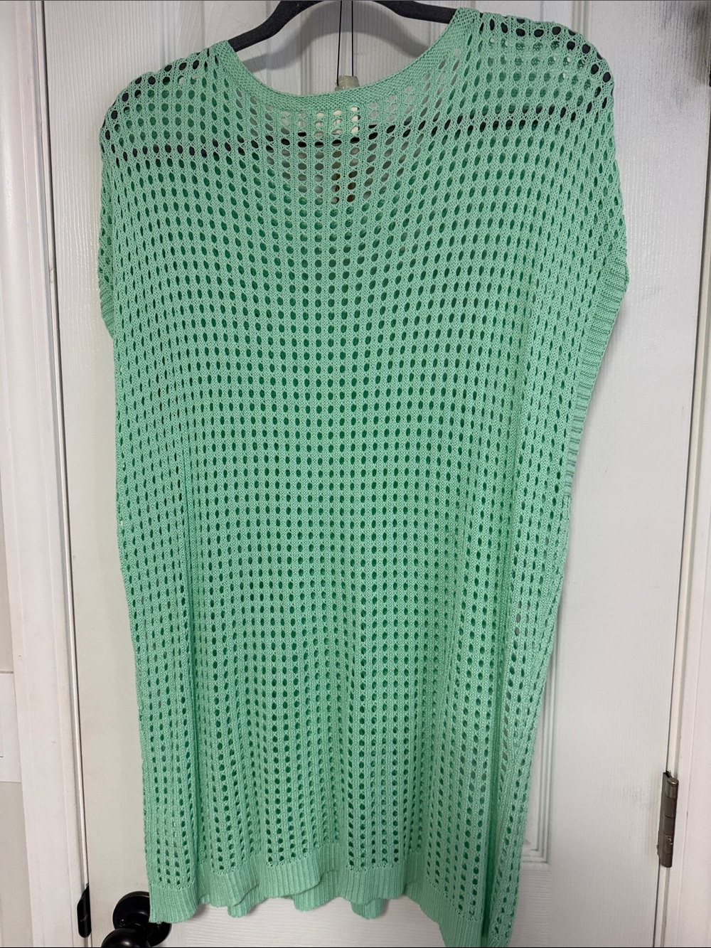 BiBi Mint Green Open-Knit Short Sleeve Sweater Top - Picture 4 of 4